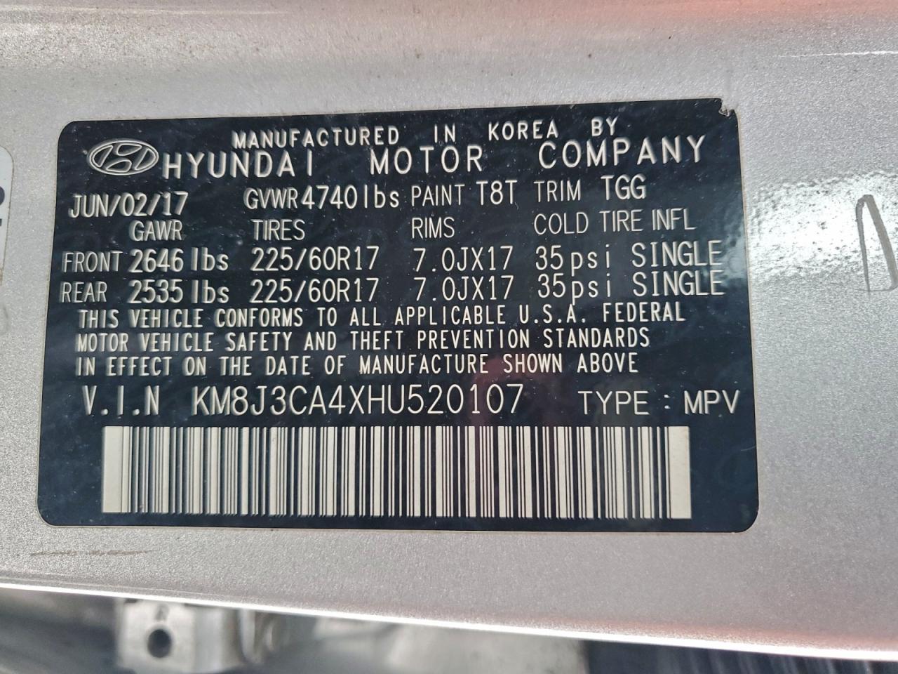 2017 HYUNDAI TUCSON LIMITED photo 13