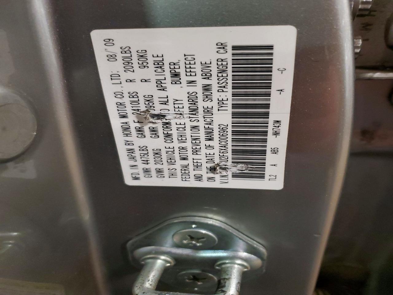2010 ACURA TSX photo 12