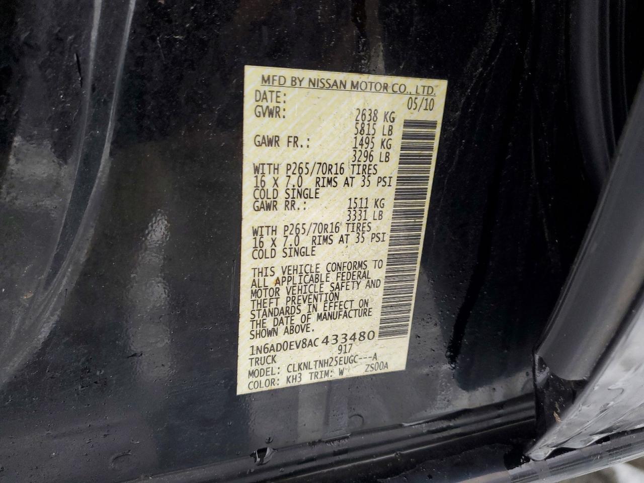 2010 NISSAN FRONTIER CREW CAB SE photo 12