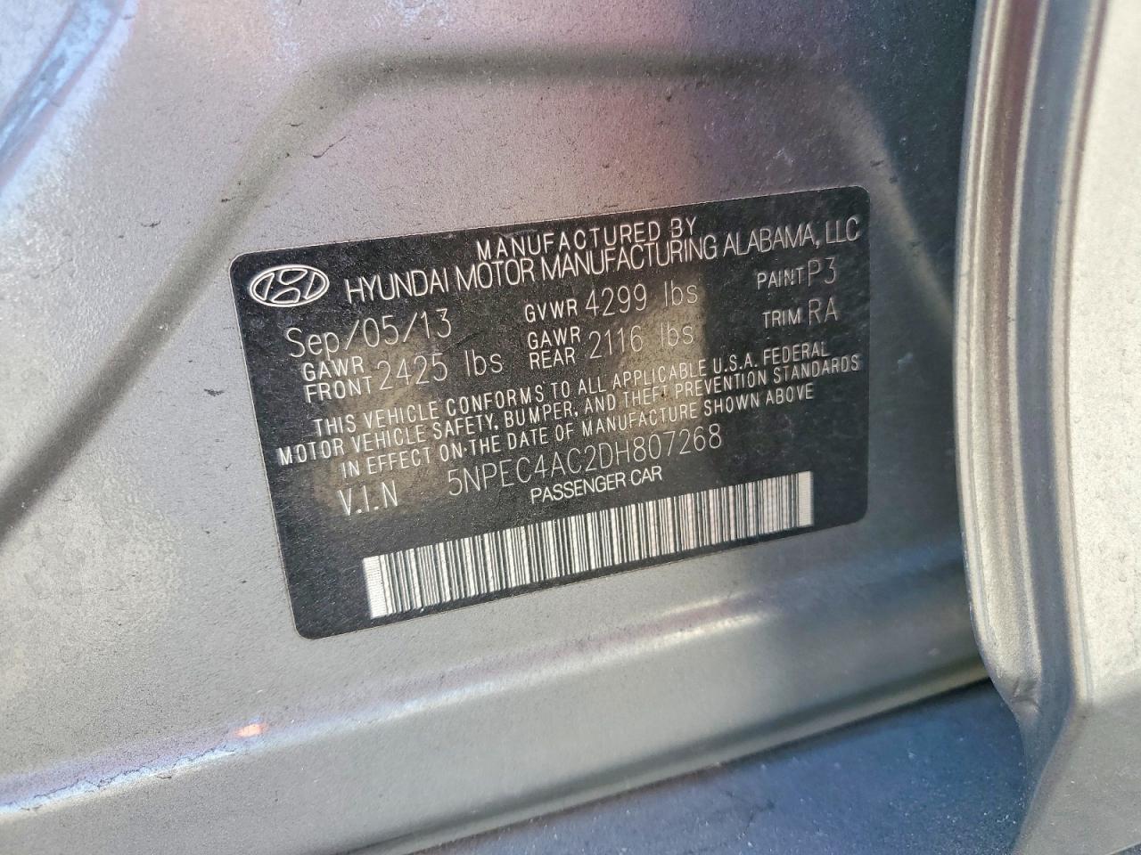 2013 HYUNDAI SONATA SE photo 12