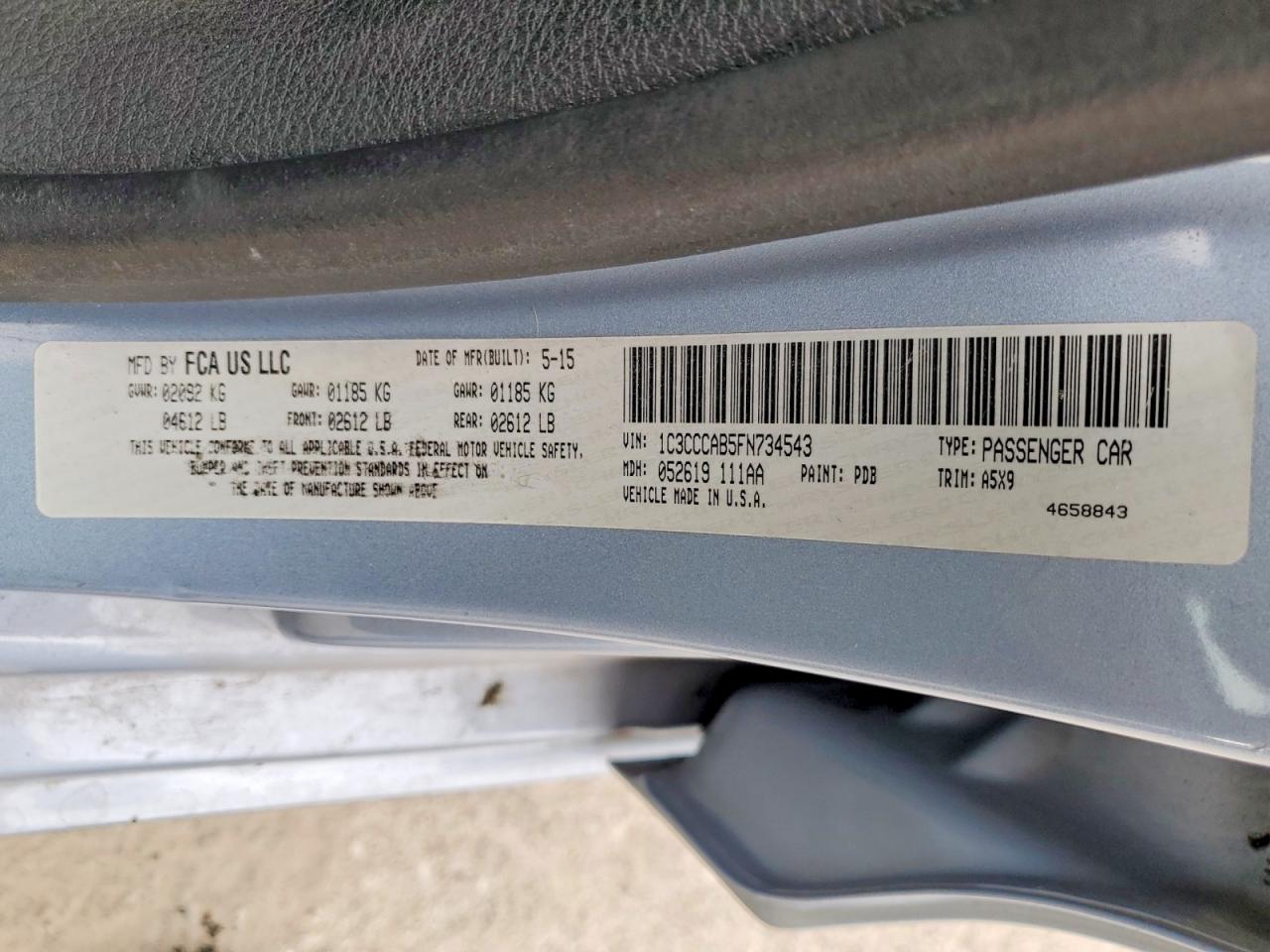2015 CHRYSLER 200 LIMITED photo 12