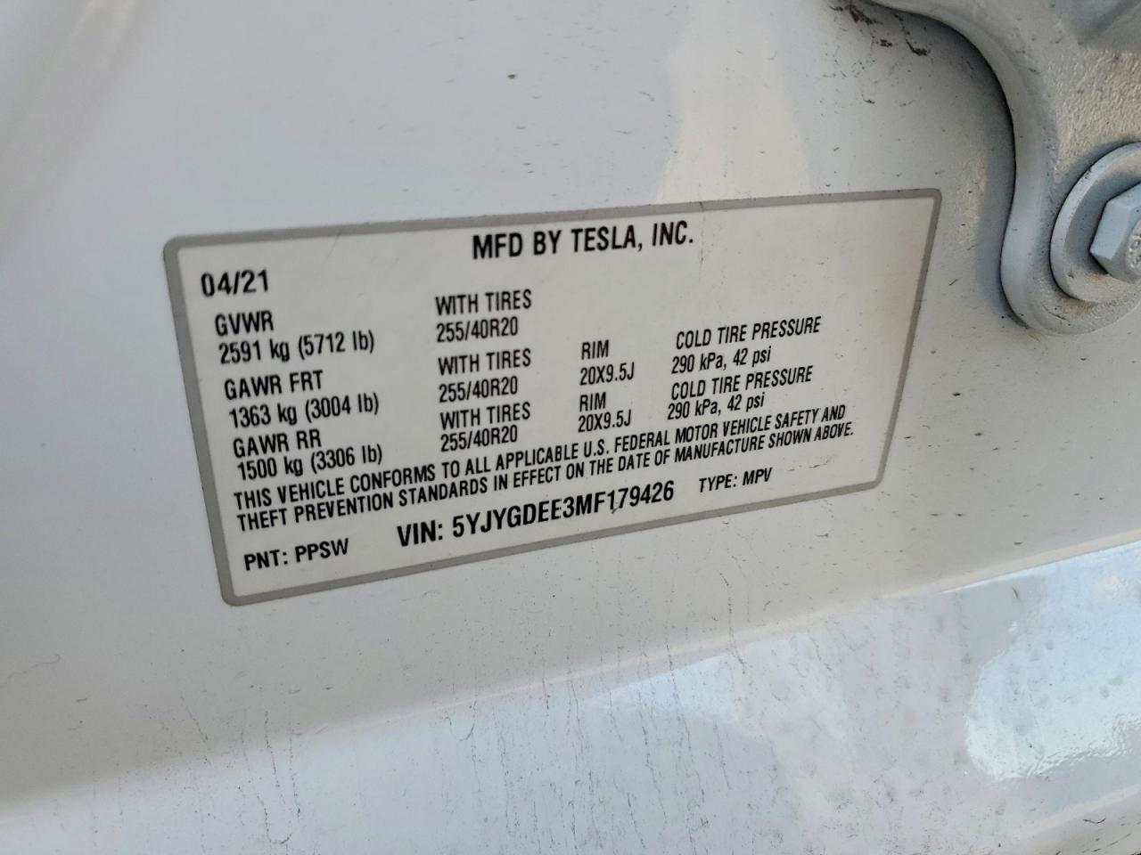 2021 TESLA MODEL Y photo 23