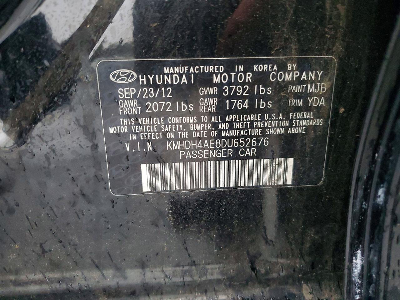 2013 HYUNDAI ELANTRA GLS photo 12