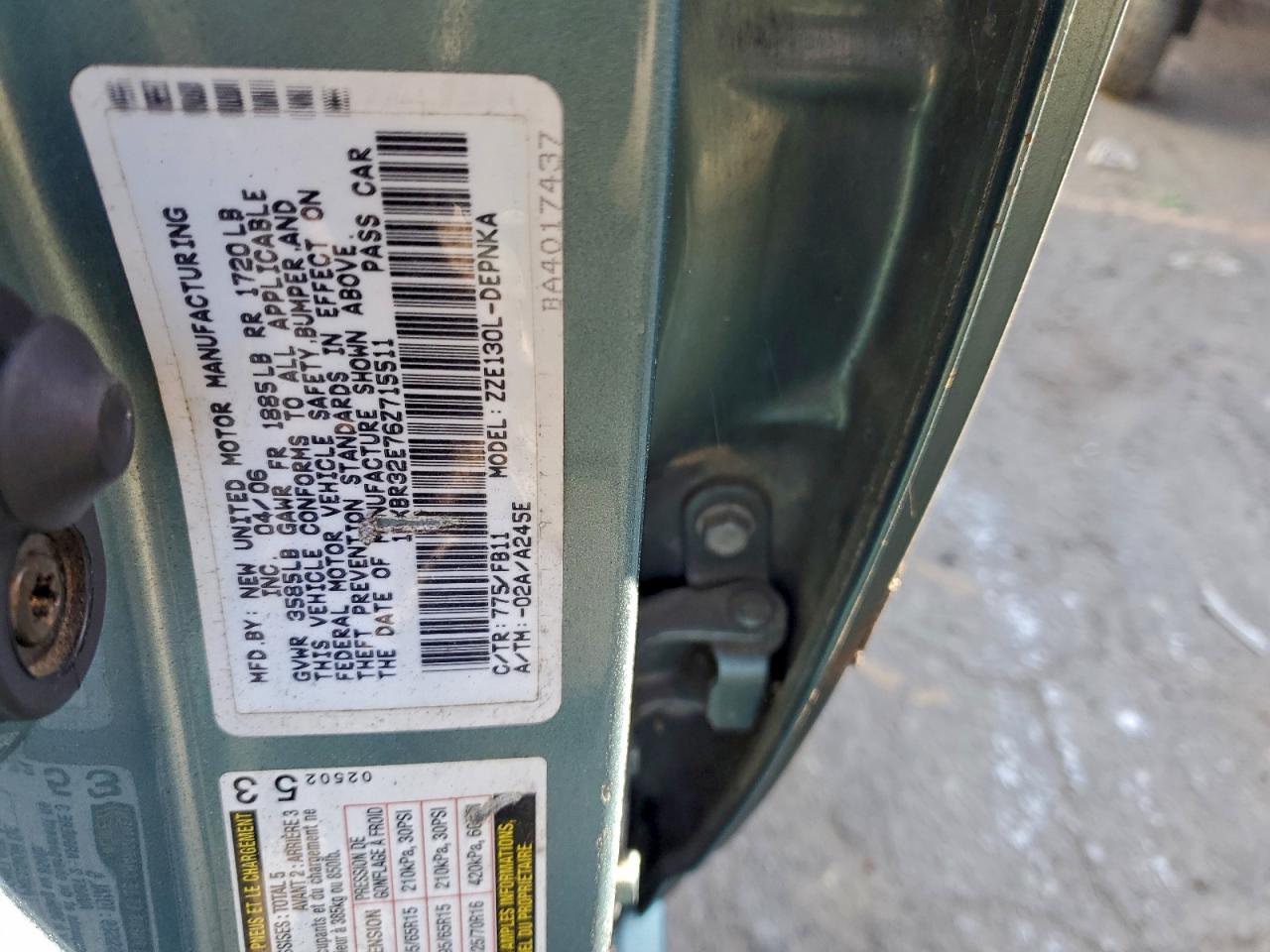 2006 TOYOTA COROLLA CE photo 12