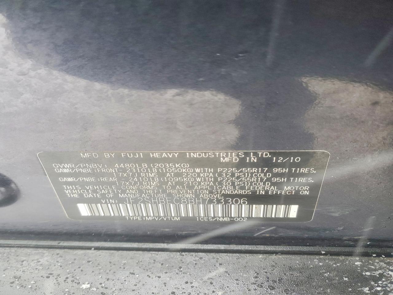 2011 SUBARU FORESTER LIMITED photo 12