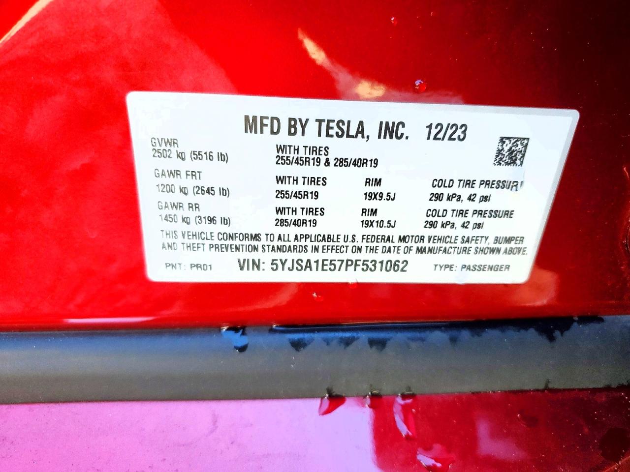 2023 TESLA MODEL S photo 37