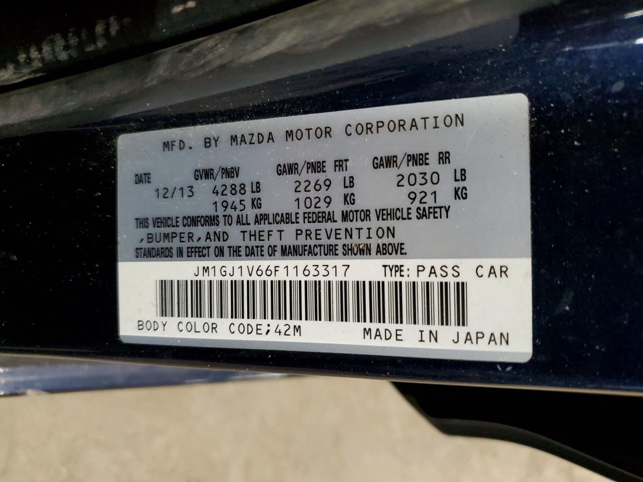 2015 MAZDA 6 TOURING photo 12