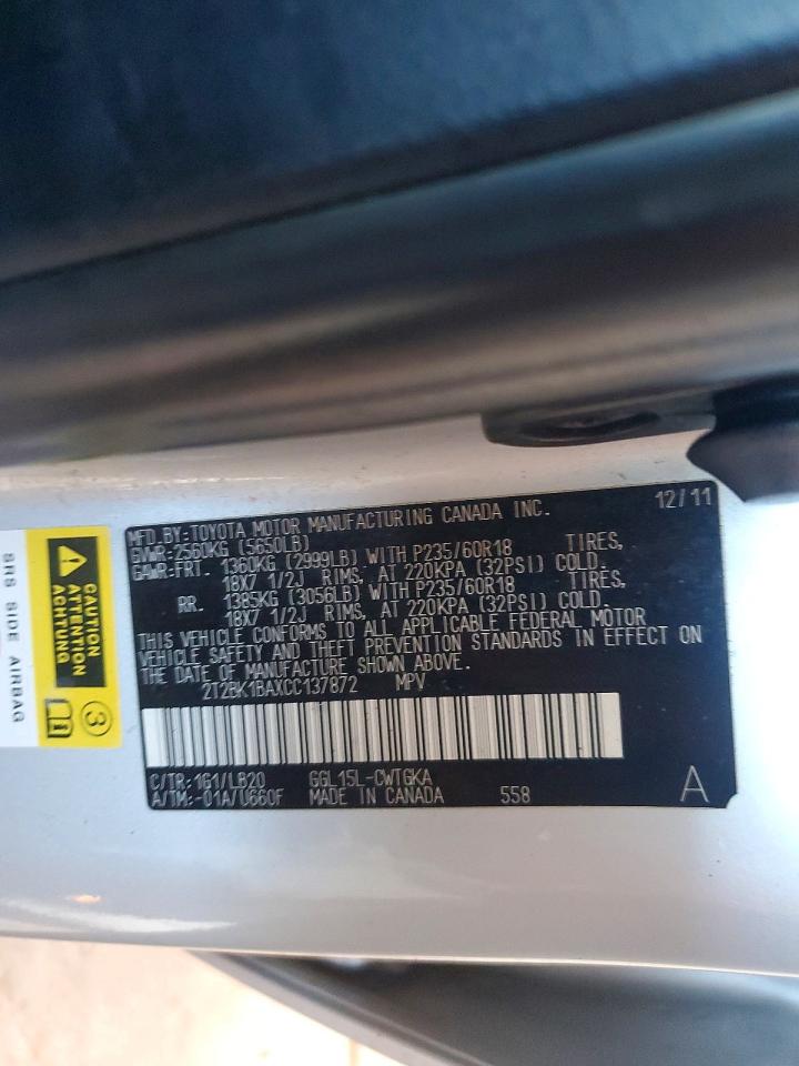 2012 LEXUS RX 350 photo 14