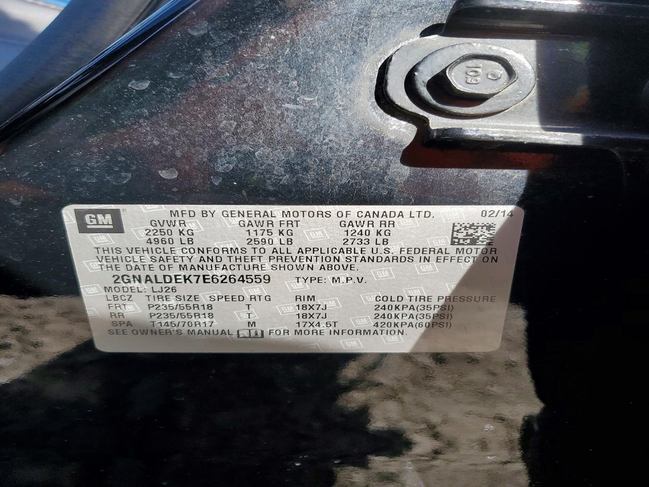 2014 CHEVROLET EQUINOX LTZ photo 14