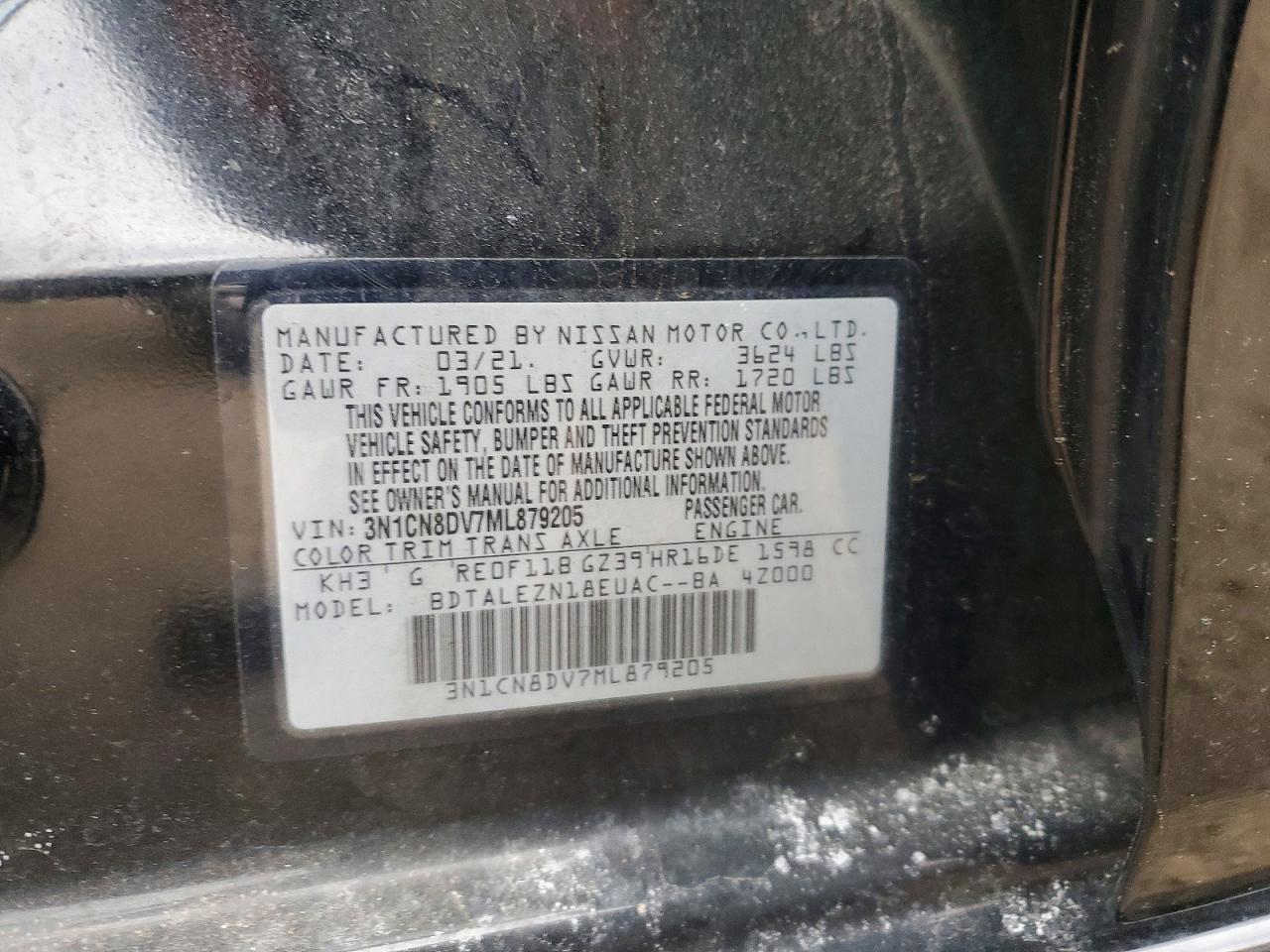 2021 NISSAN VERSA S photo 13
