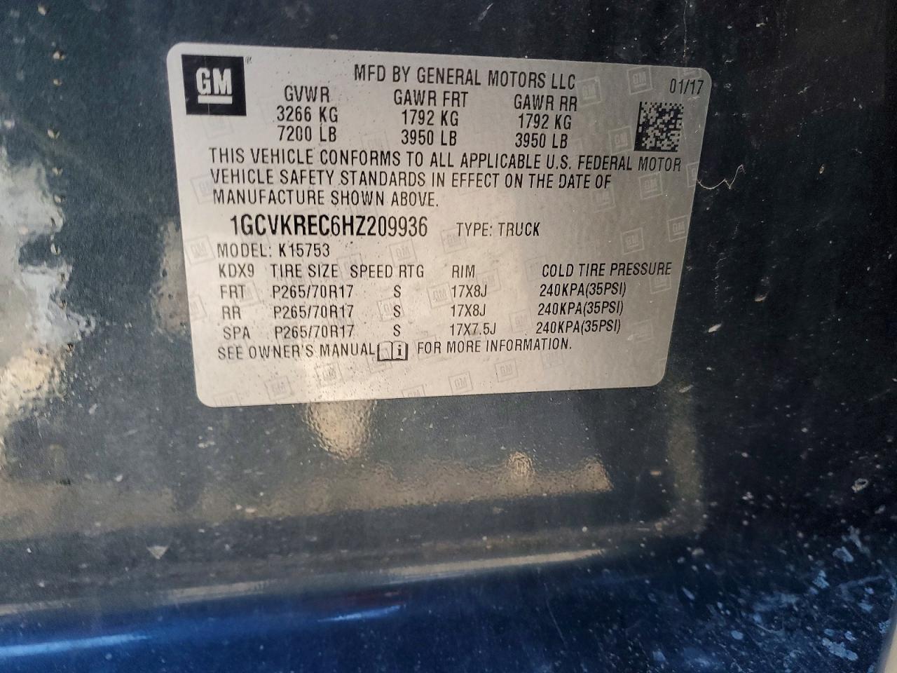 2017 CHEVROLET SILVERADO K1500 LT photo 12