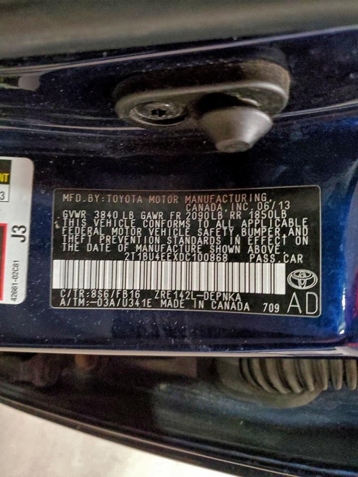 2013 TOYOTA COROLLA BASE photo 12