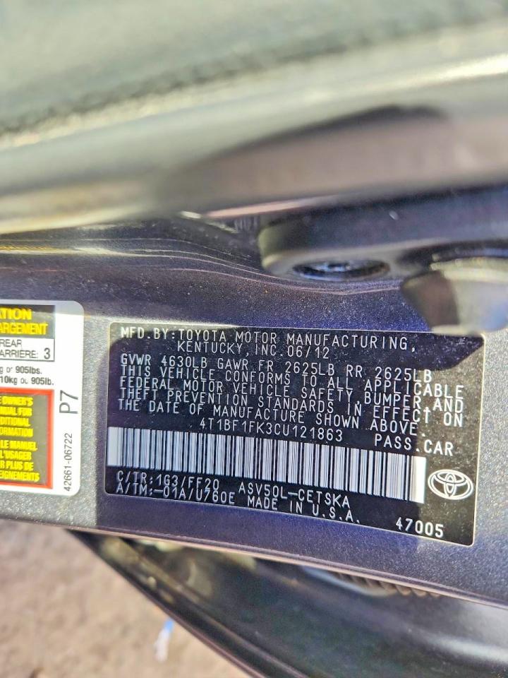 2012 TOYOTA CAMRY SE photo 23