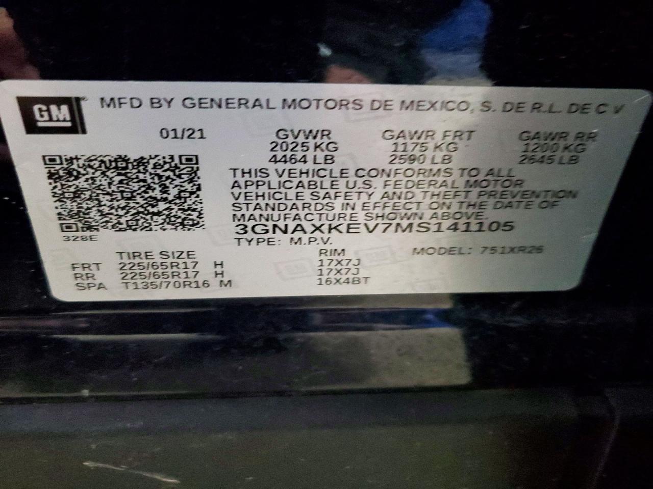 2021 CHEVROLET EQUINOX LT photo 25