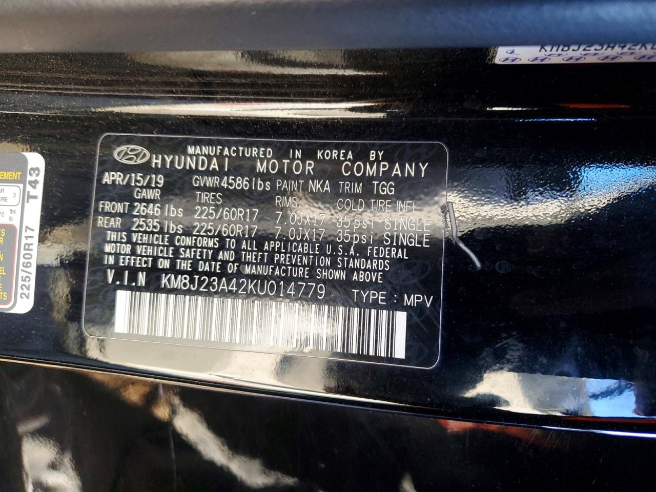2019 HYUNDAI TUCSON SE photo 23