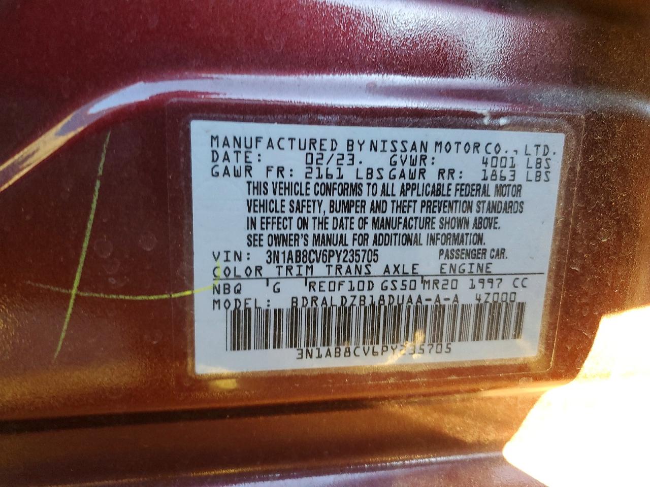 2023 NISSAN SENTRA SV photo 45
