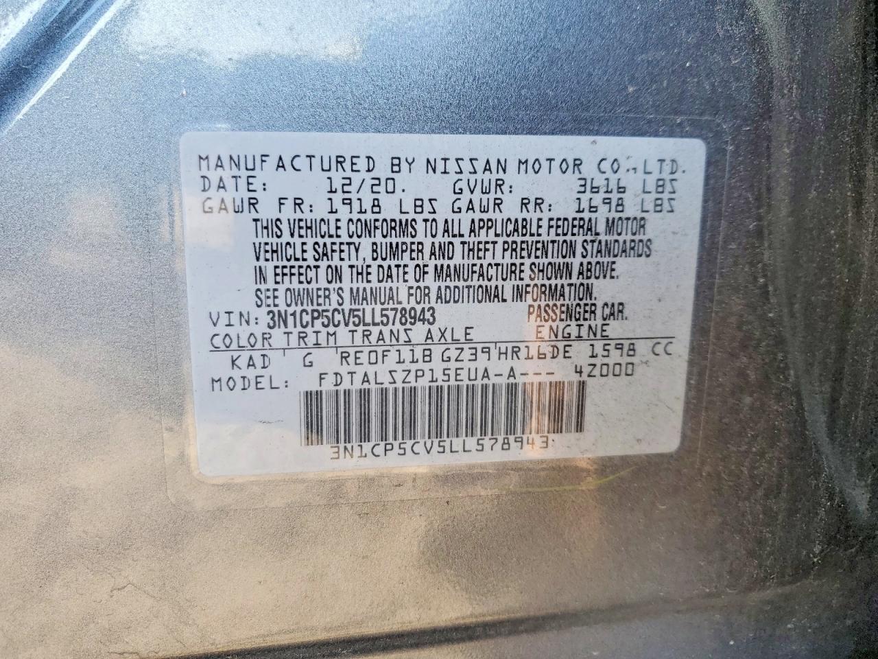 2020 NISSAN KICKS SV photo 13