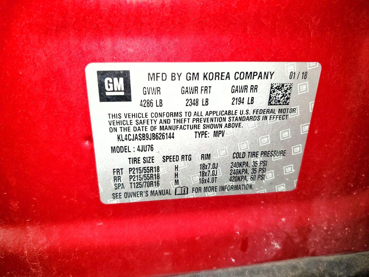 2018 BUICK ENCORE PREFERRED photo 13