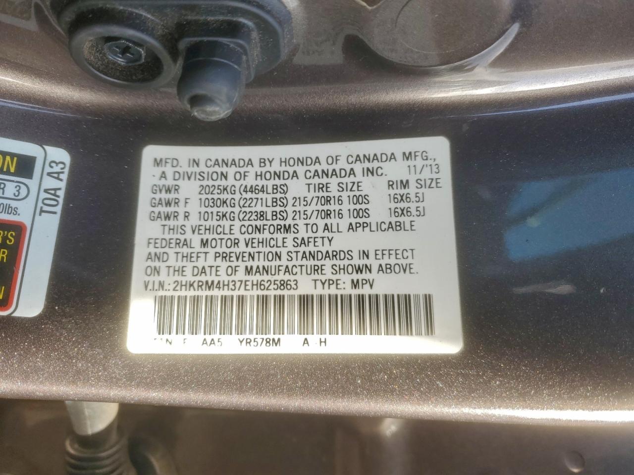 2014 HONDA CR-V LX photo 13