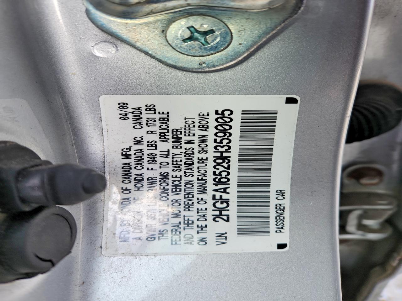 2009 HONDA CIVIC LX photo 12