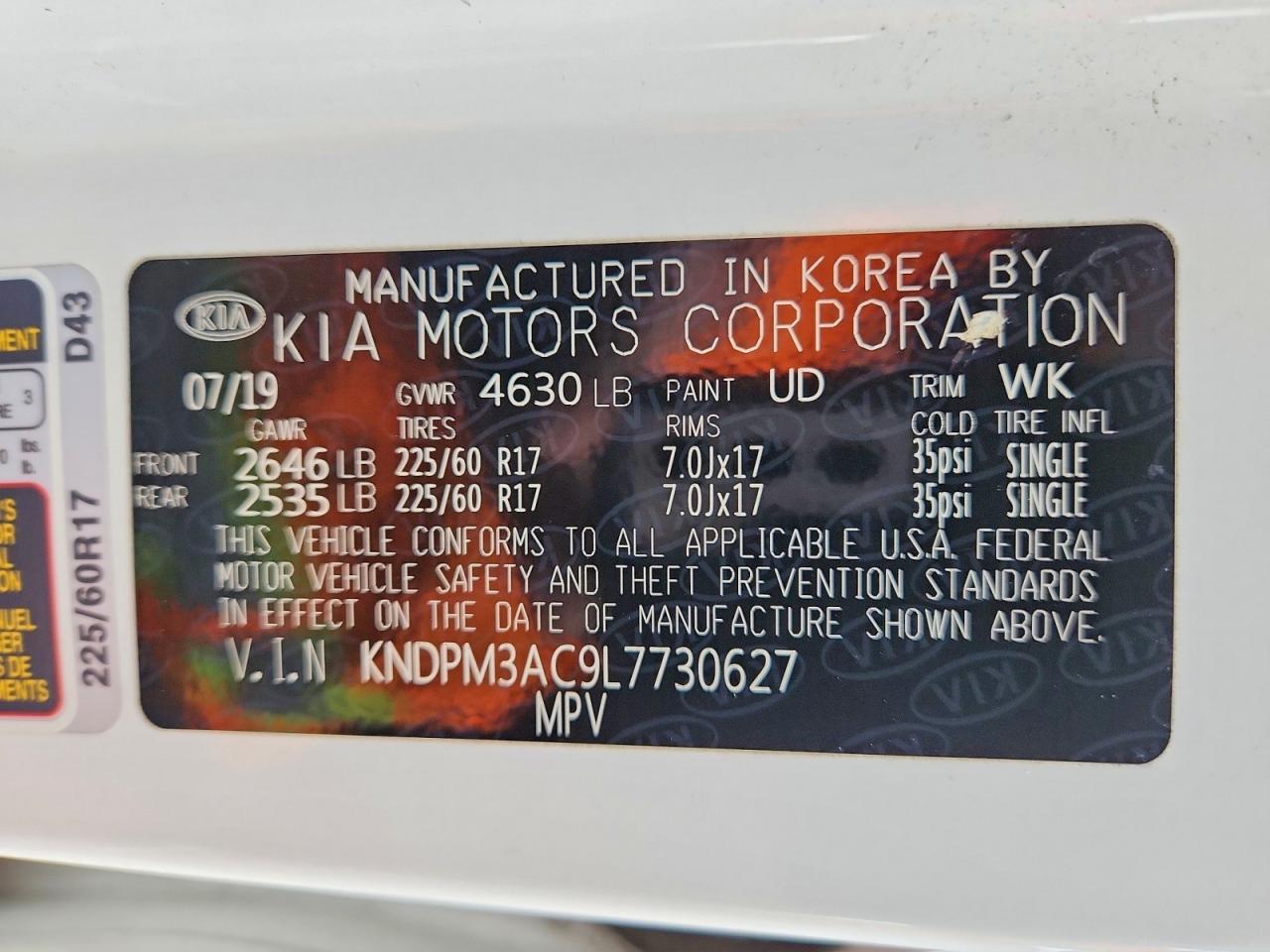 2020 KIA SPORTAGE LX photo 12