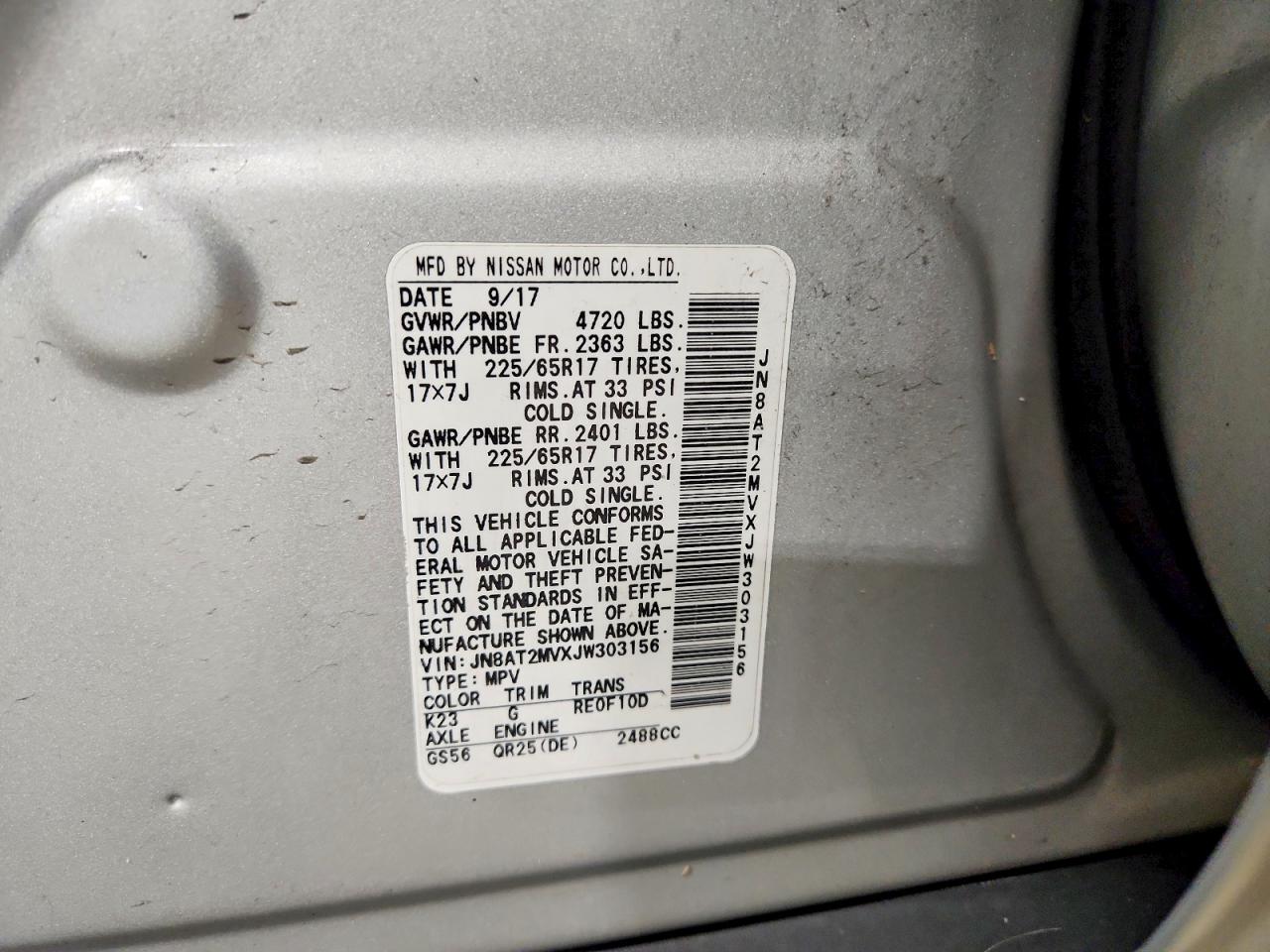 2018 NISSAN ROGUE S photo 25