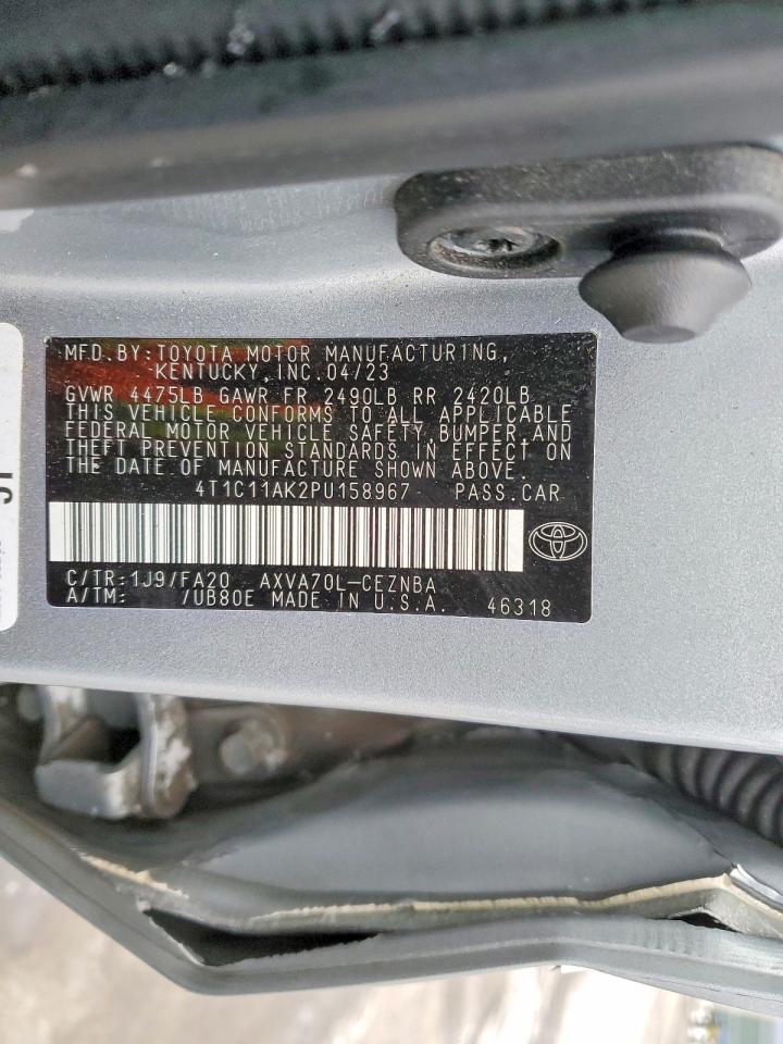 2023 TOYOTA CAMRY LE photo 12