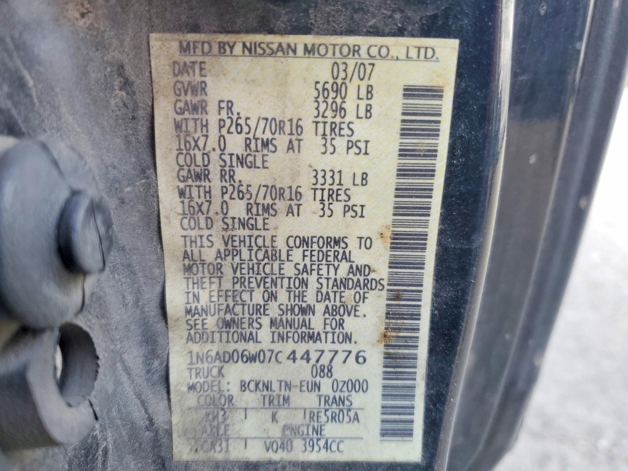 2007 NISSAN FRONTIER photo 12