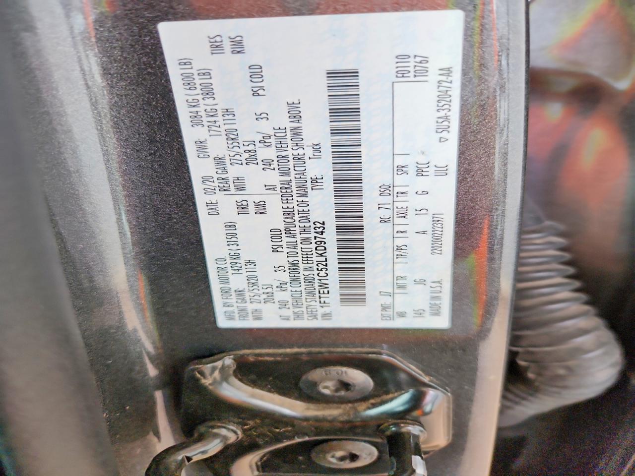 2020 FORD F150 SUPERCREW photo 13