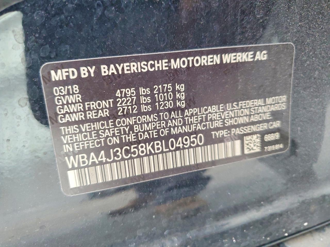 2019 BMW 430XI GRAN COUPE photo 12