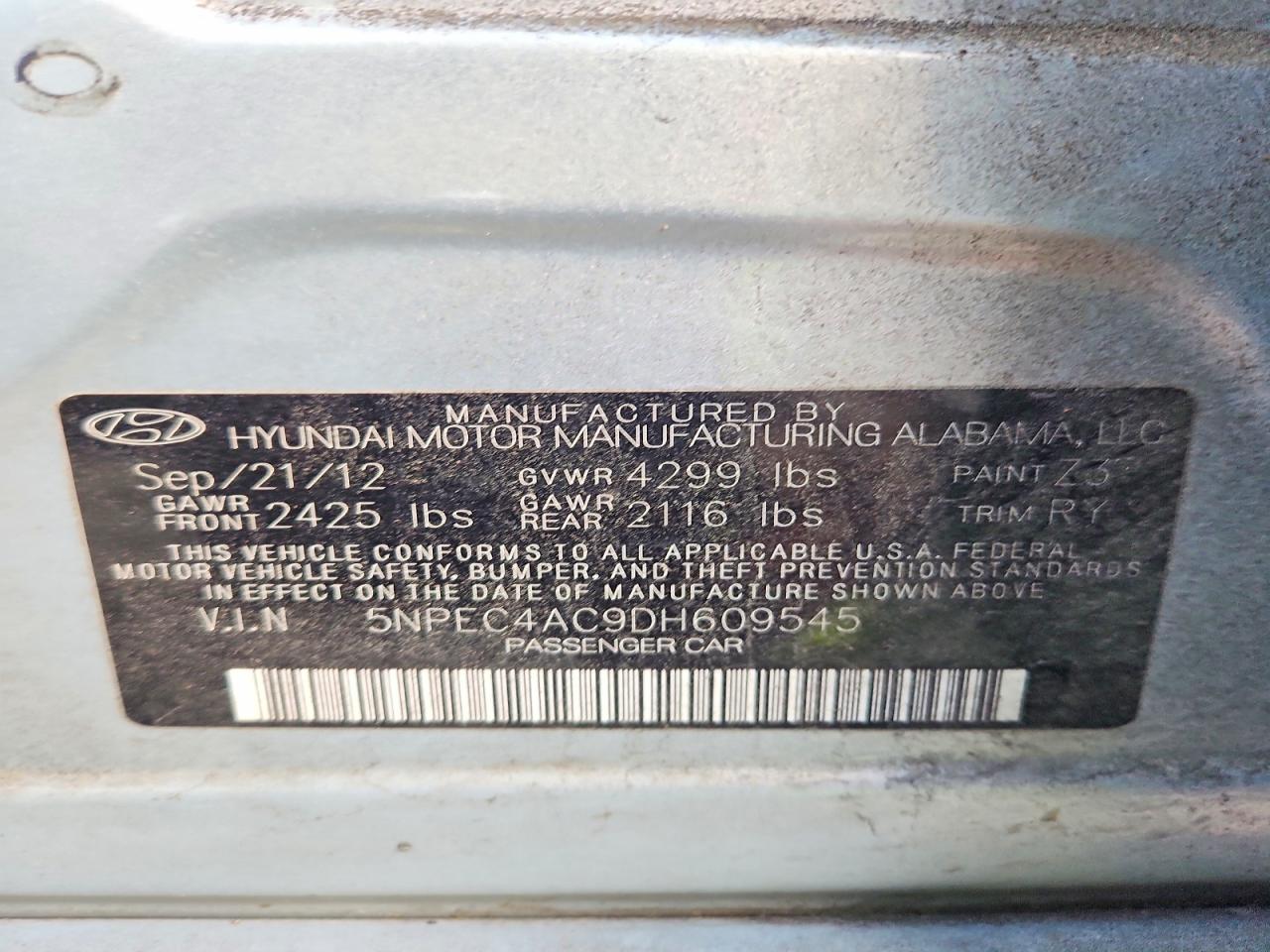 2013 HYUNDAI SONATA SE photo 34