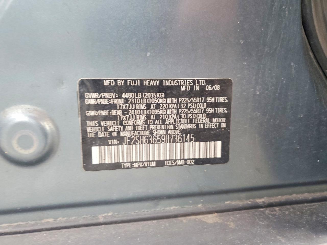2009 SUBARU FORESTER photo 13