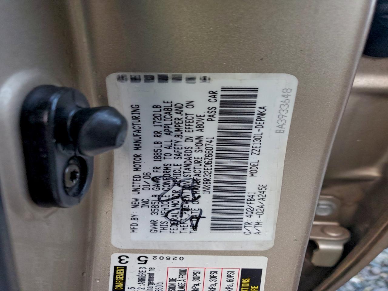 2006 TOYOTA COROLLA CE photo 23