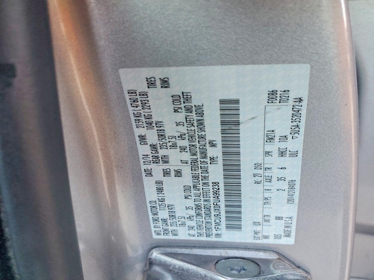 2015 FORD ESCAPE TITANIUM photo 13