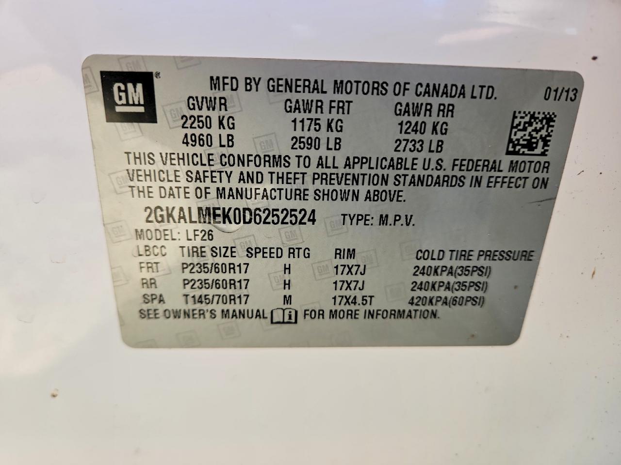 2013 GMC TERRAIN SLE photo 25