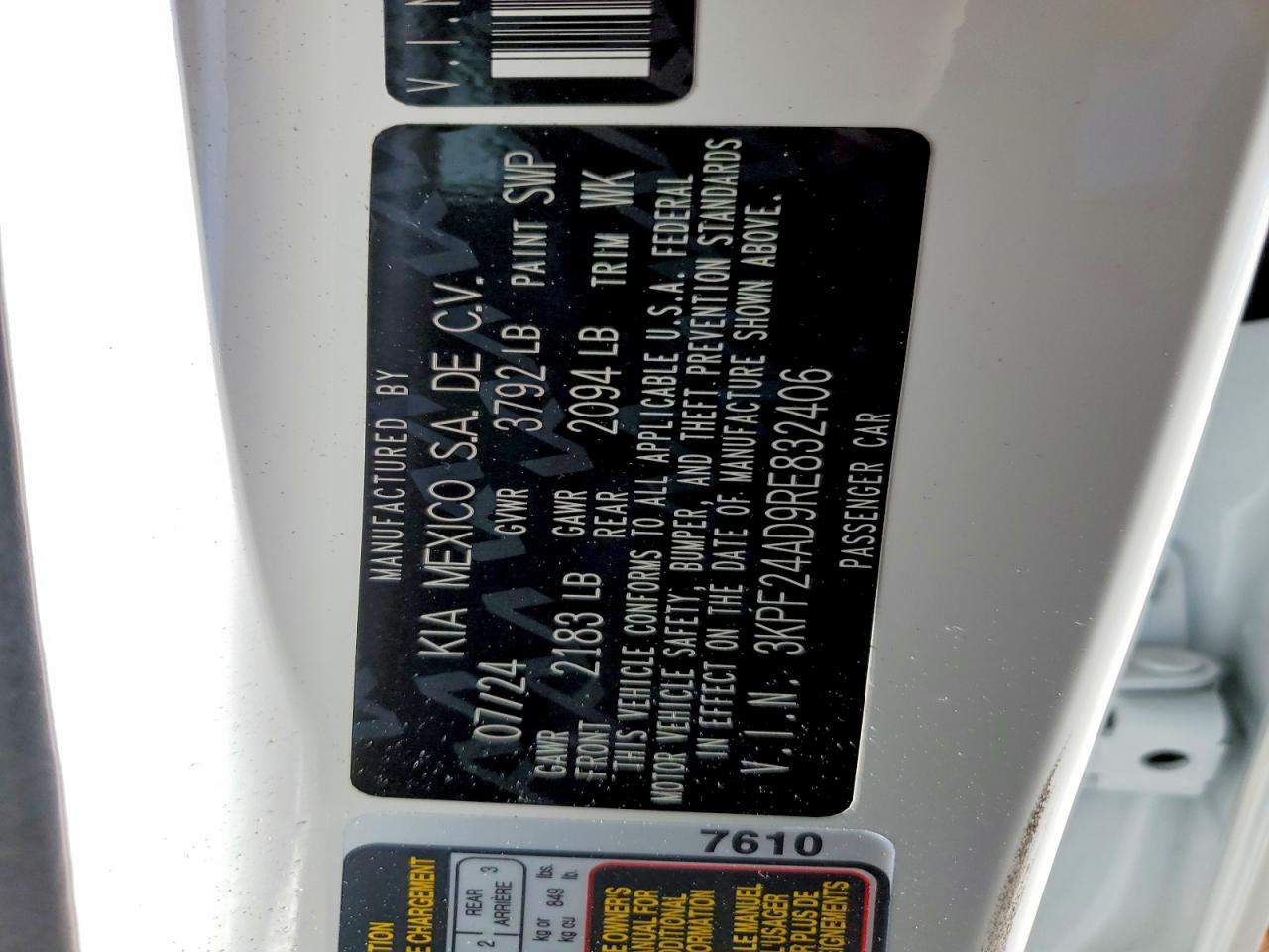2024 KIA FORTE LX photo 12