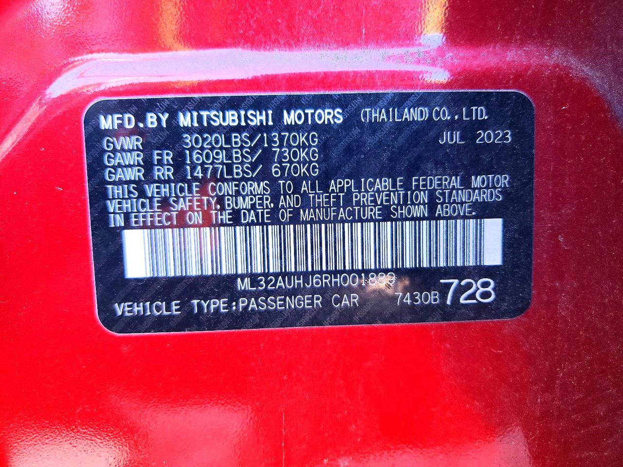 2024 MITSUBISHI MIRAGE ES photo 27