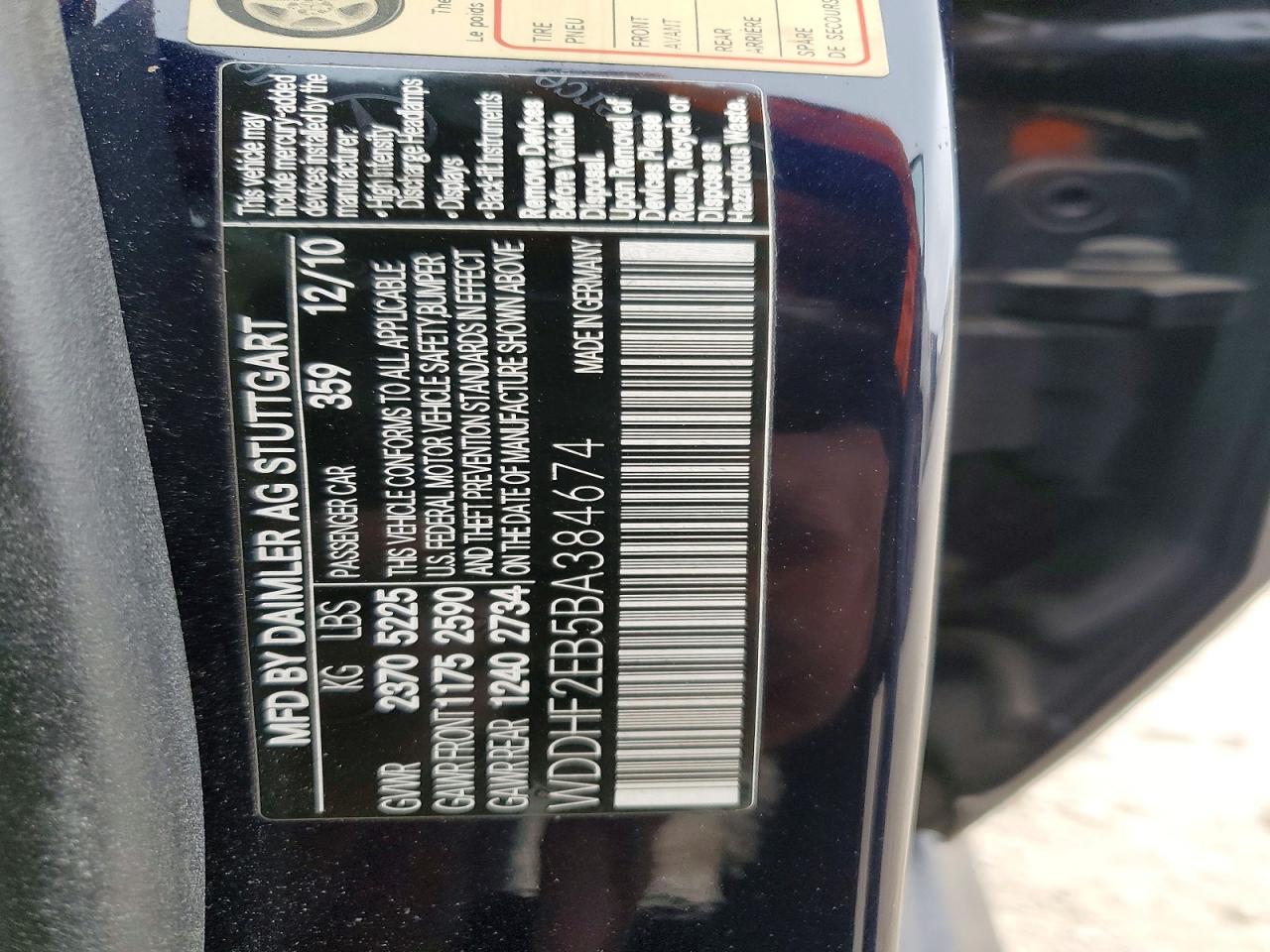 2011 MERCEDES-BENZ E 350 BLUETEC photo 12