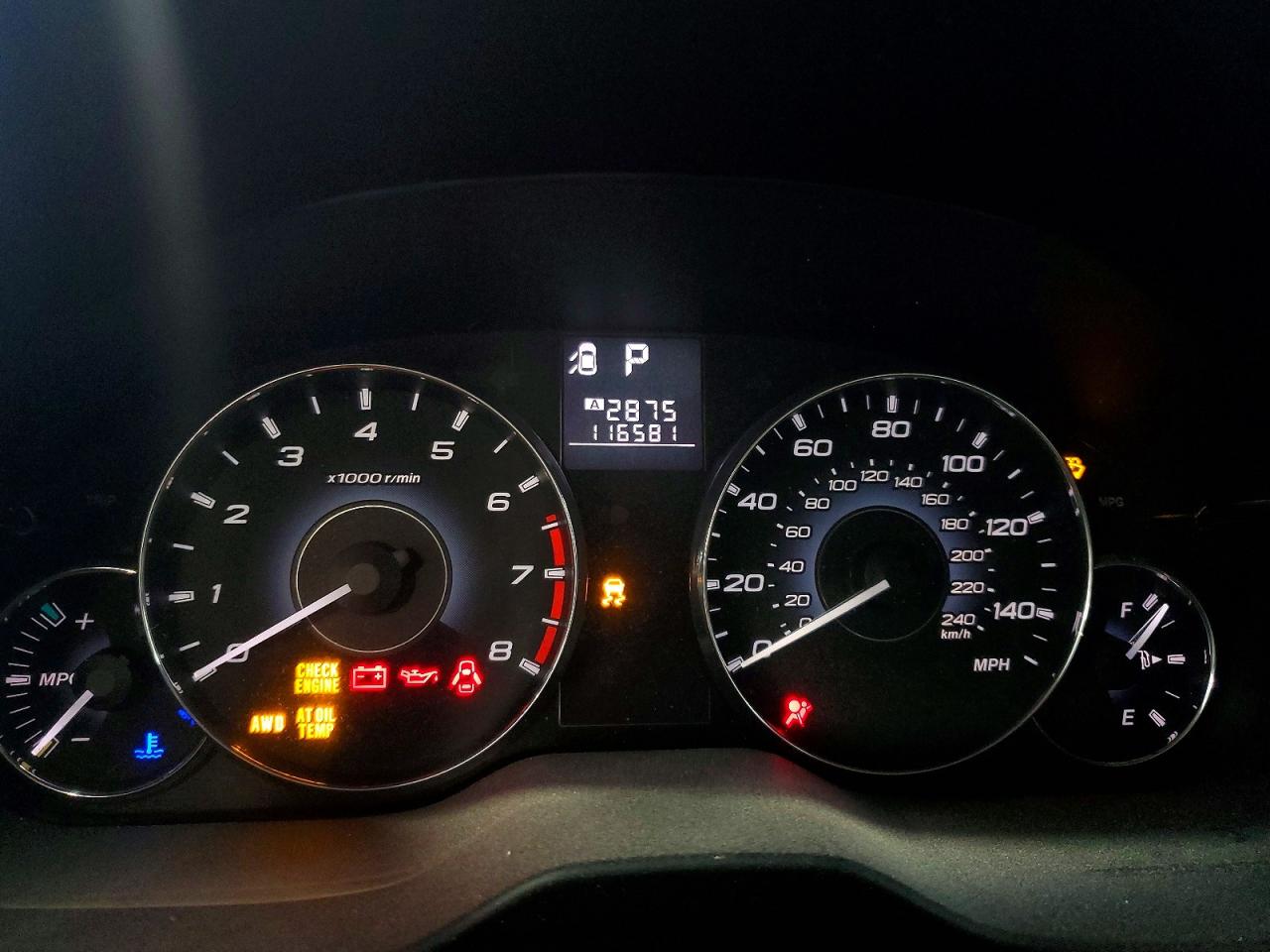 2011 SUBARU OUTBACK 2.5I photo 9