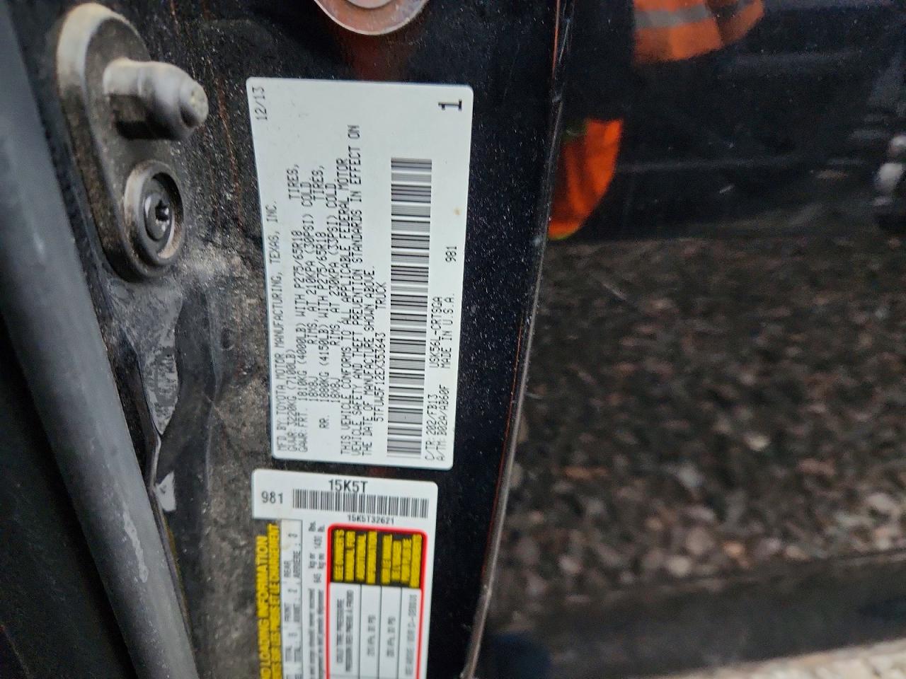 2014 TOYOTA TUNDRA DOUBLE CAB SR photo 12