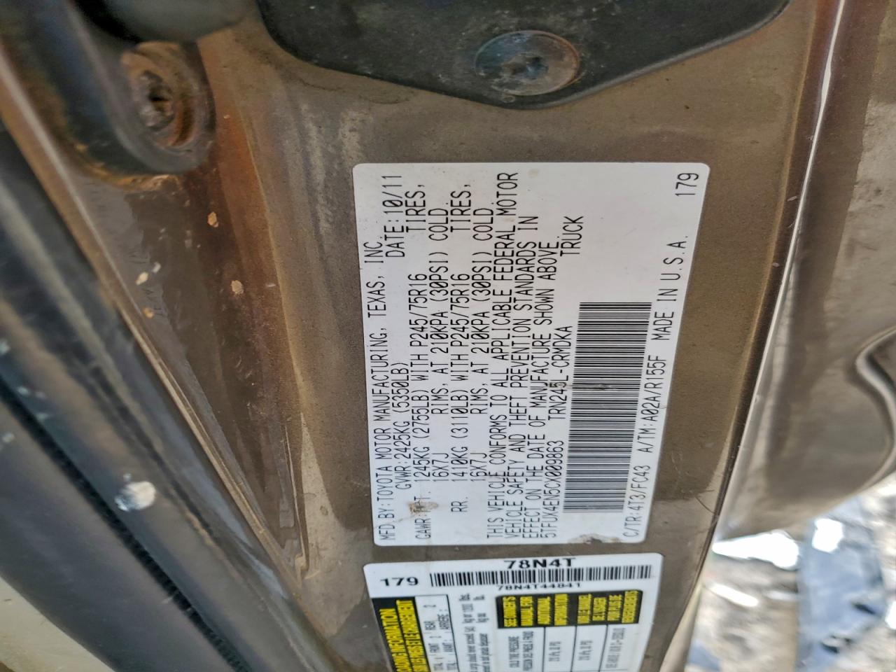 2012 TOYOTA TACOMA ACCESS CAB photo 12