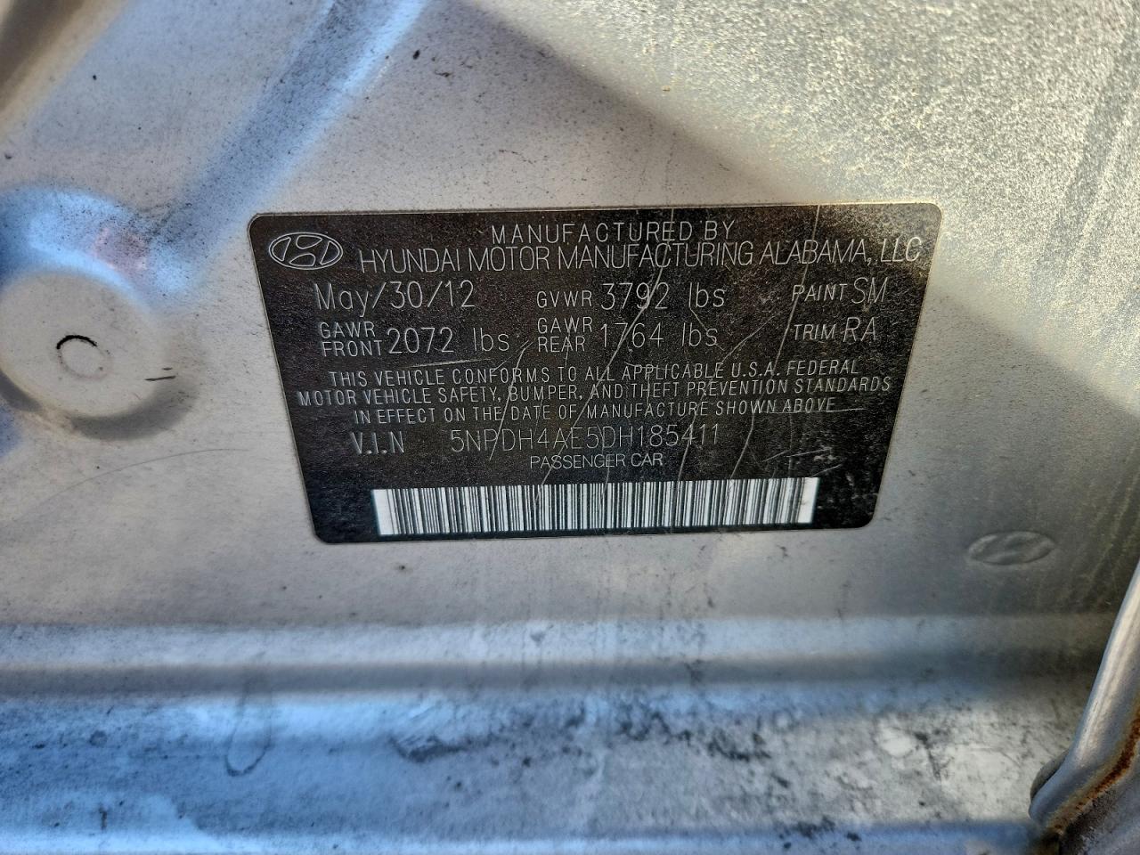 2013 HYUNDAI ELANTRA GLS photo 12