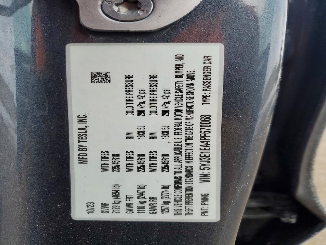 2023 TESLA MODEL 3 photo 23
