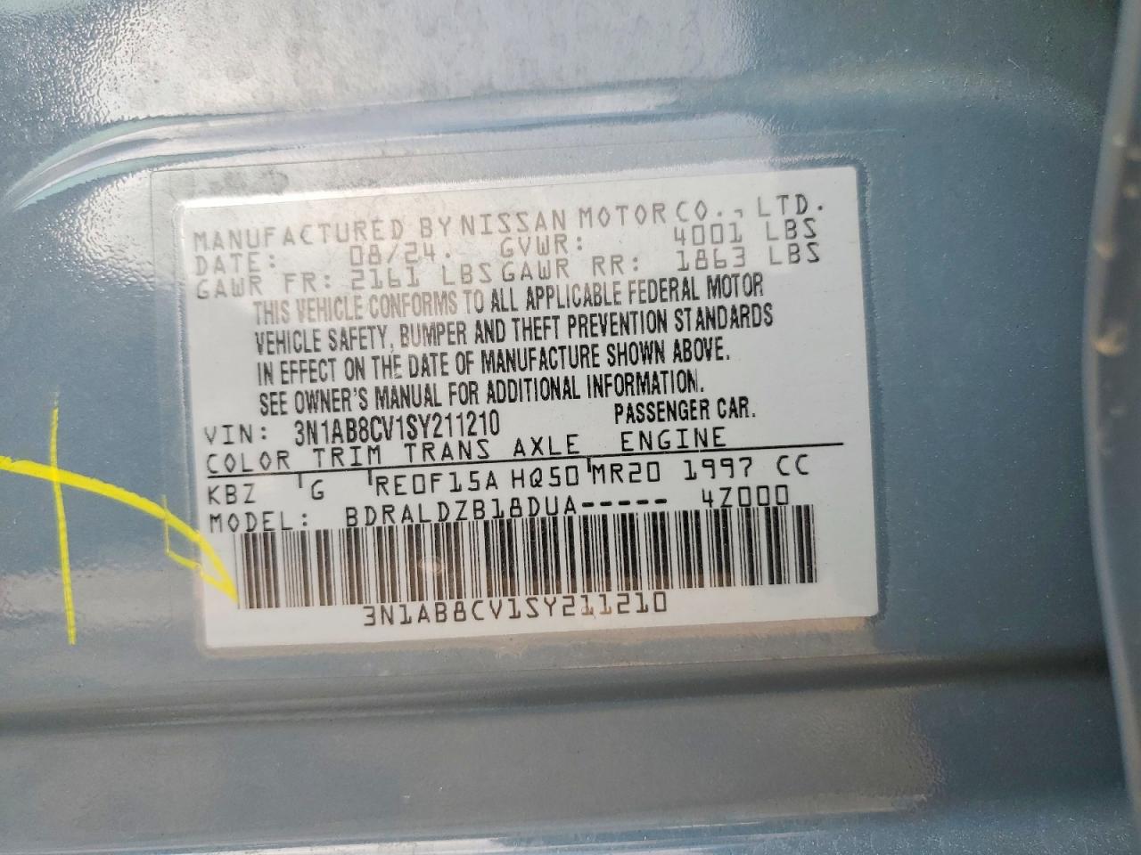 2025 NISSAN SENTRA SV photo 12