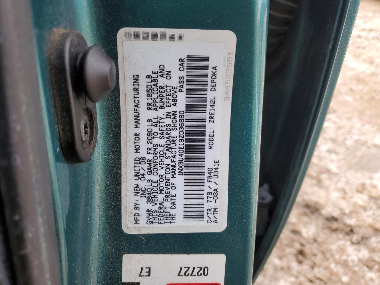 2009 TOYOTA COROLLA BASE photo 12