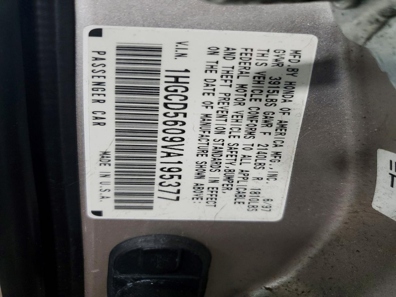 1997 HONDA ACCORD SE photo 13