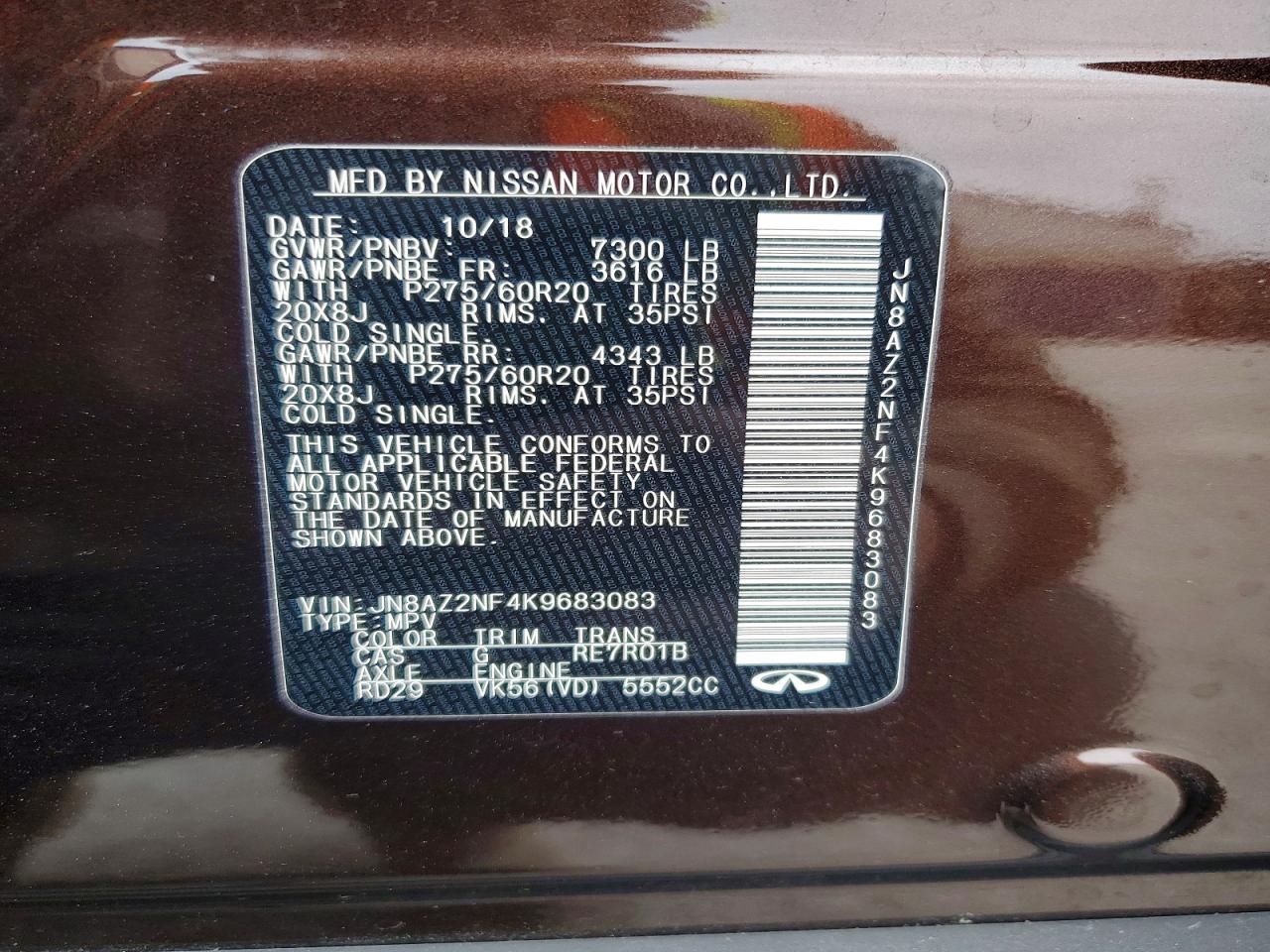 2019 INFINITI QX80 LUXE photo 27