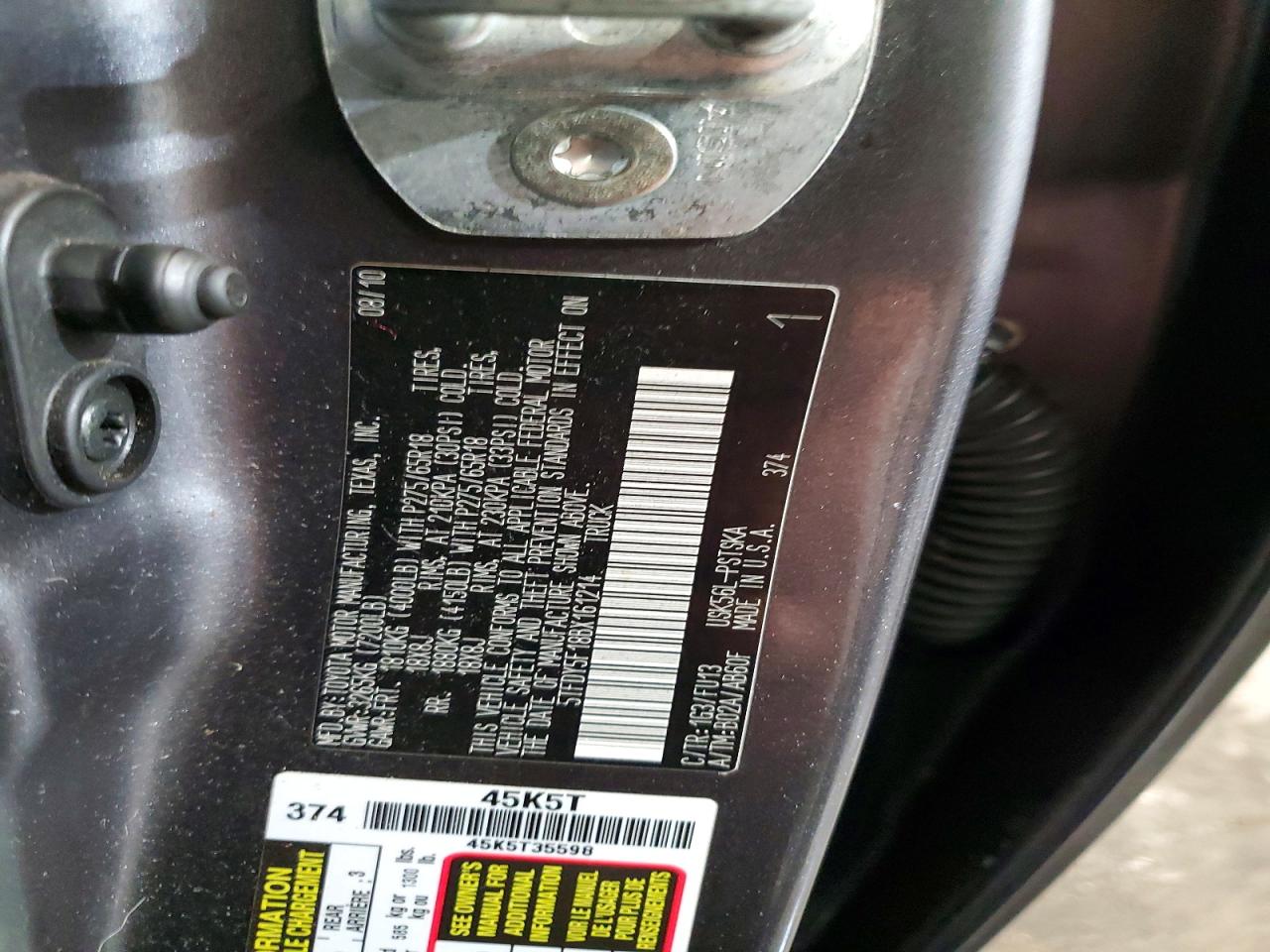 2011 TOYOTA TUNDRA CREWMAX SR5 photo 13