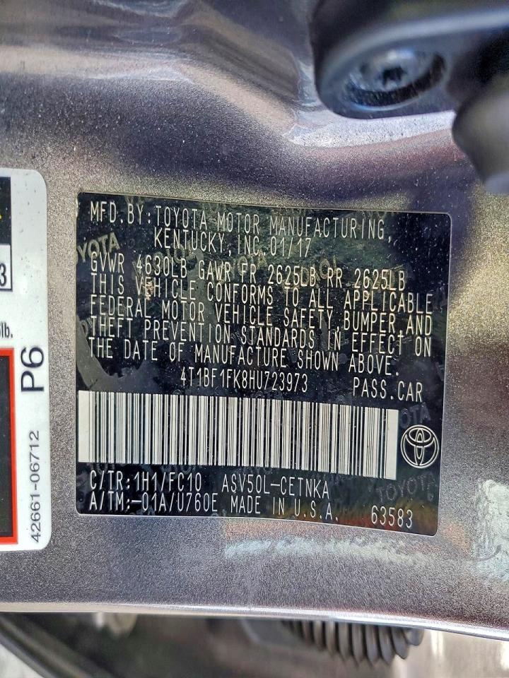 2017 TOYOTA CAMRY LE photo 13