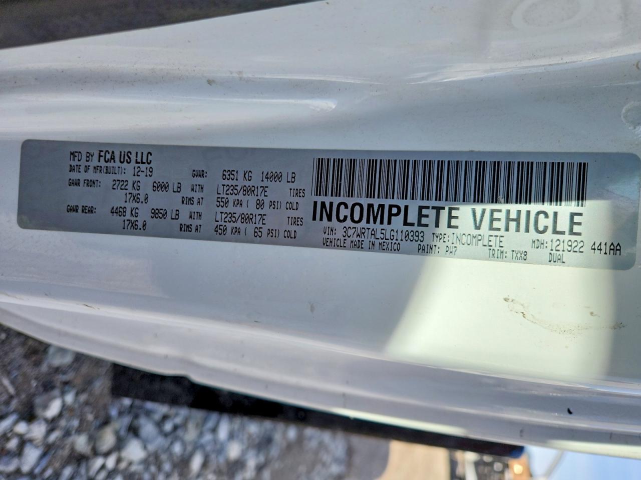 2020 RAM 3500 TRUCK CAB AND CHASSIS photo 10